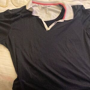 Tail XL women’s black and white polo shirt with a pink color